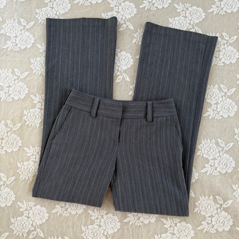 B. Works Cambridge Gray Pinstripe Trousers Size S